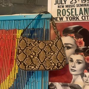 RARE Brandy Melville Faux Snakeskin Shoulder Purse